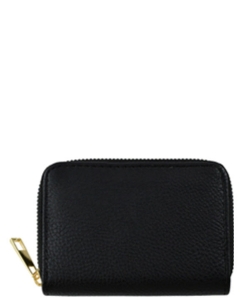 Fashion Solid Color Mini Wallet  AD017 BLACK